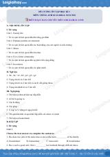 Đề cương ôn tập HK1 tiếng Anh 10 global success có đáp án